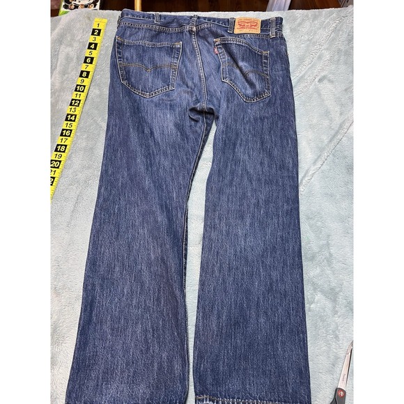 Levi's 501 Denim Jeans Men's 40 X 32 Buttonfly Blue Straight Preppy - Picture 12 of 15